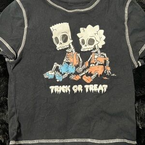 Forever 21 Black Halloween Crop Top